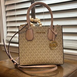 Michael Kors Tan and Pink Mini Bag